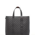 Gucci Men's Emblem Large Bag in Grey