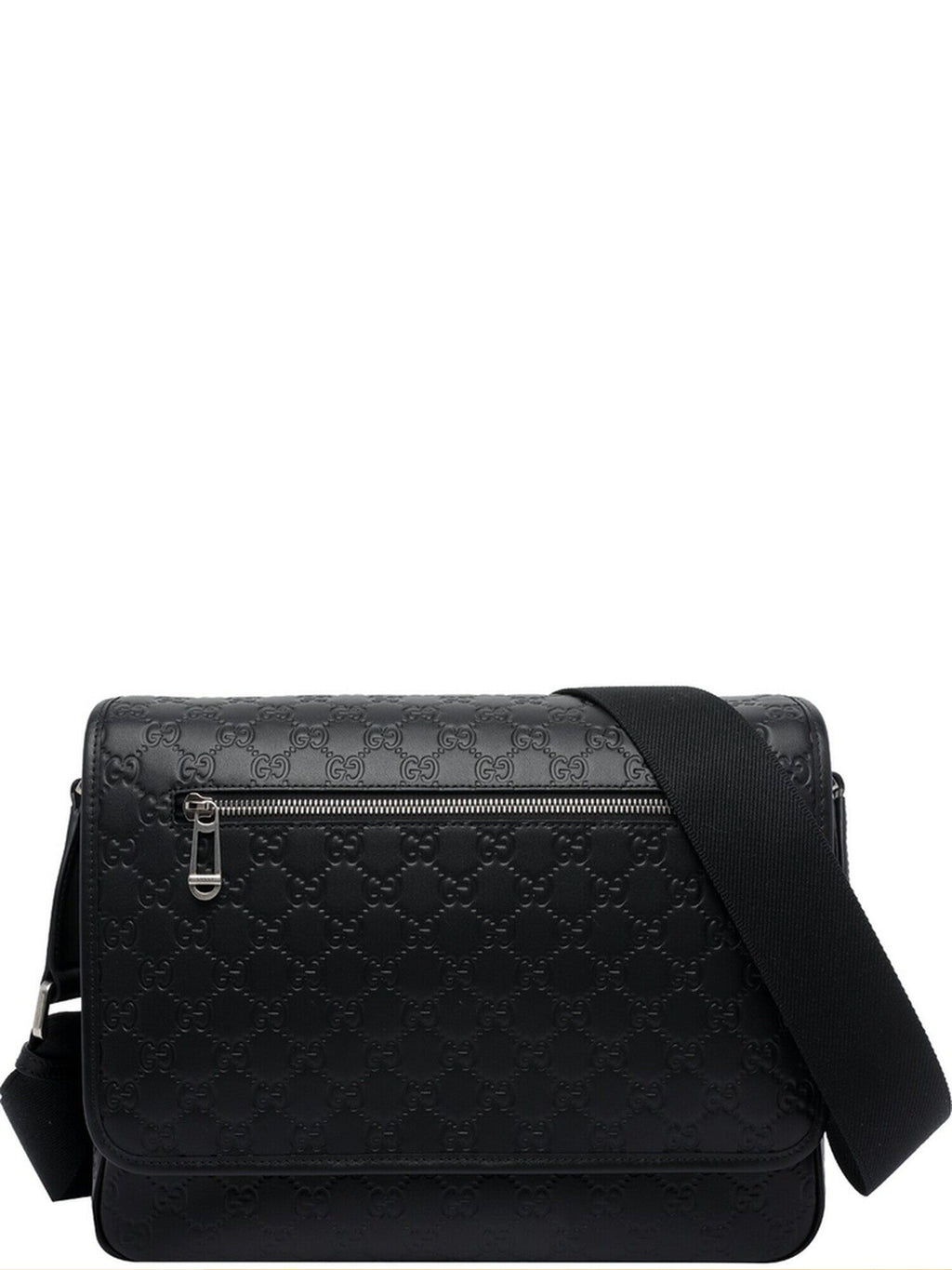 Gucci Men's Emblem Logo Bag in Black