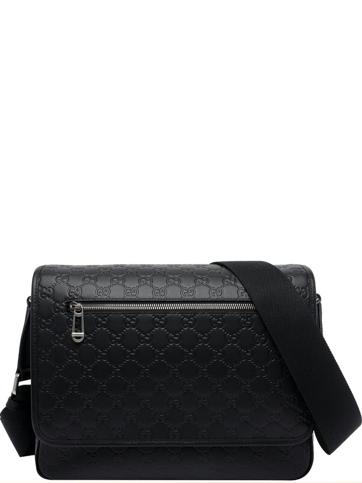 Gucci Men's Emblem Logo Bag in Black