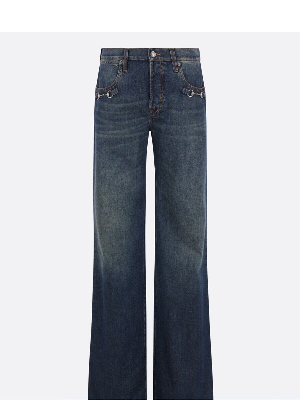 Gucci Women's Horsebit Jeans in Blue