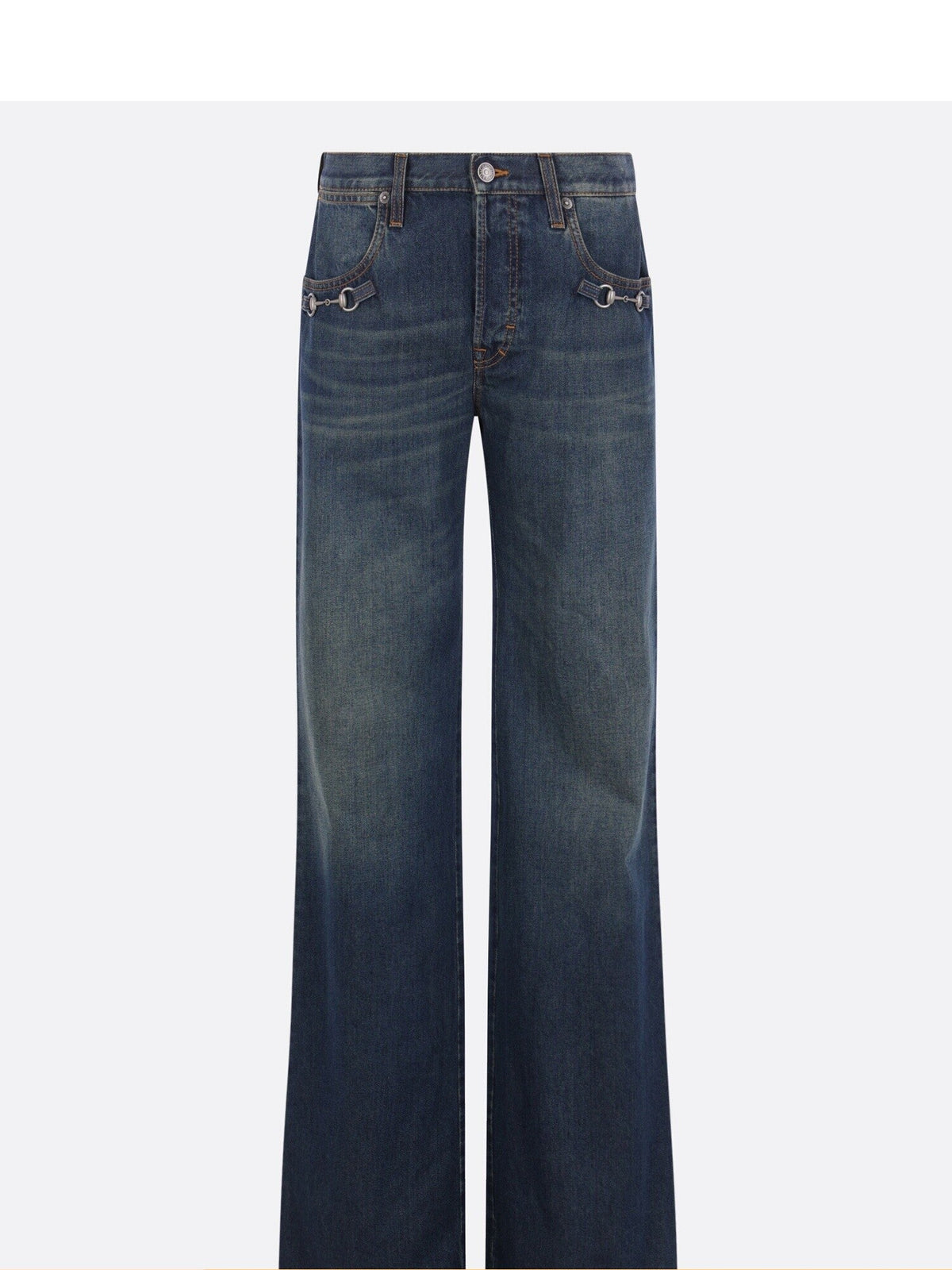 Gucci Women's Horsebit Jeans in Blue
