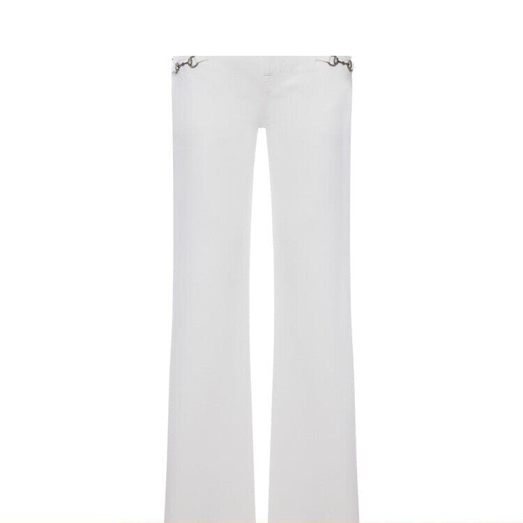 Gucci Women's Horsebit Jeans in White