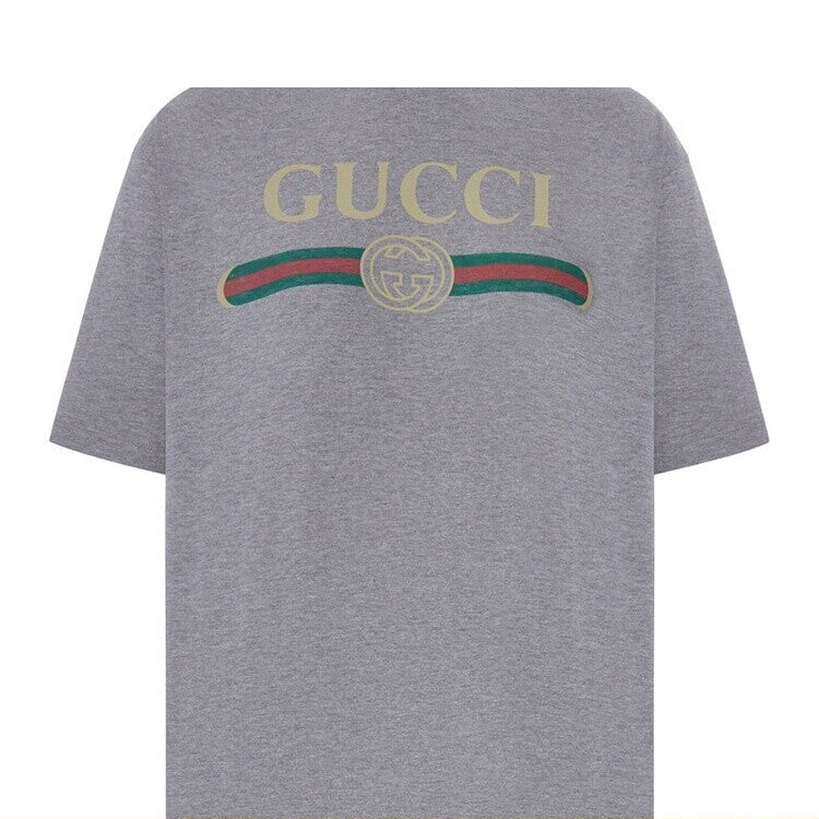 Gucci Women's Logo T-Shirt in Grey