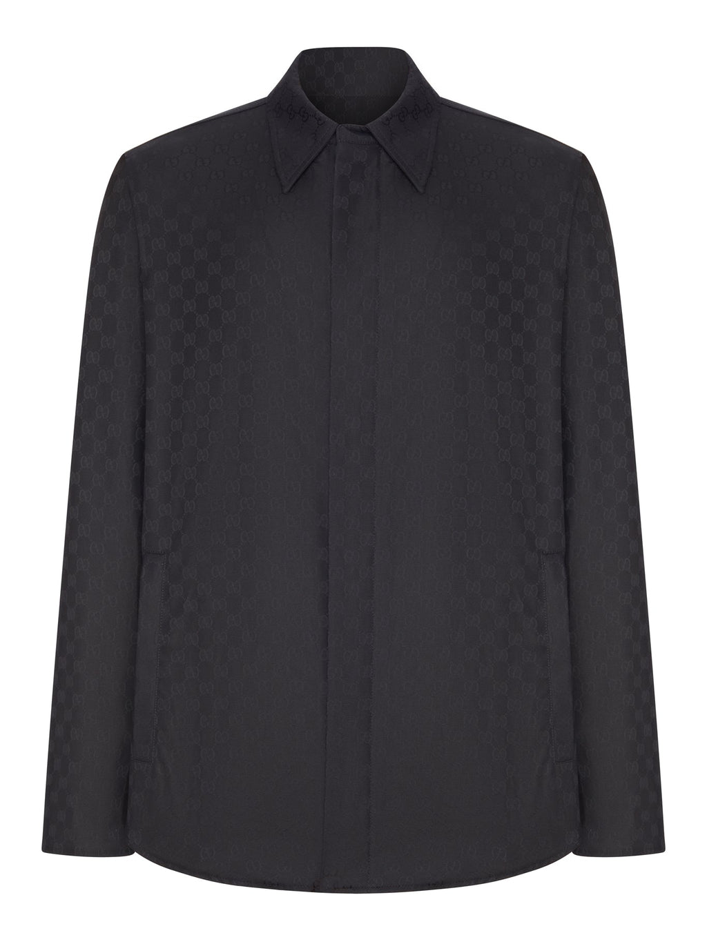 Gucci Men's GG Cotton Fabric Shirt in Black - view 1