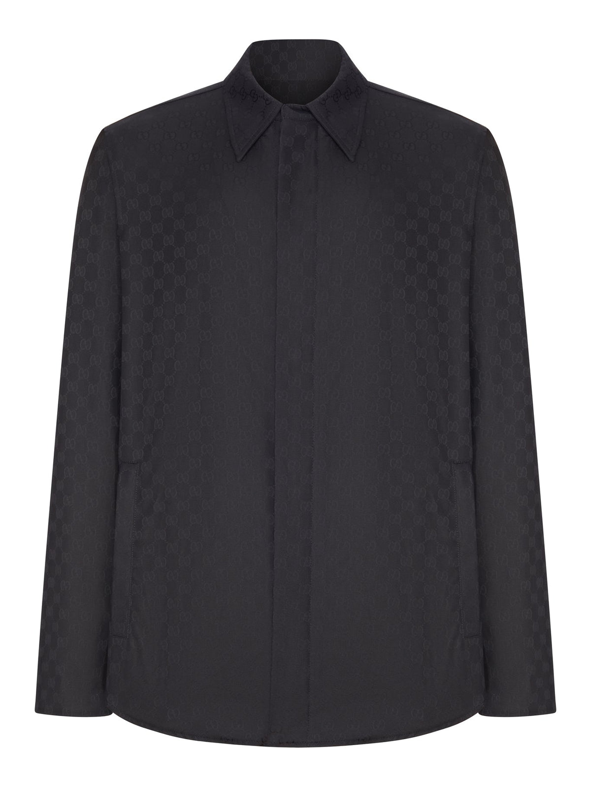 Gucci Men's GG Cotton Fabric Shirt in Black - view 1