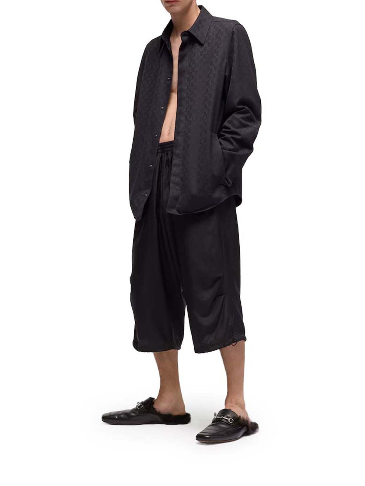 Gucci Men's GG Cotton Fabric Shirt in Black - view 2