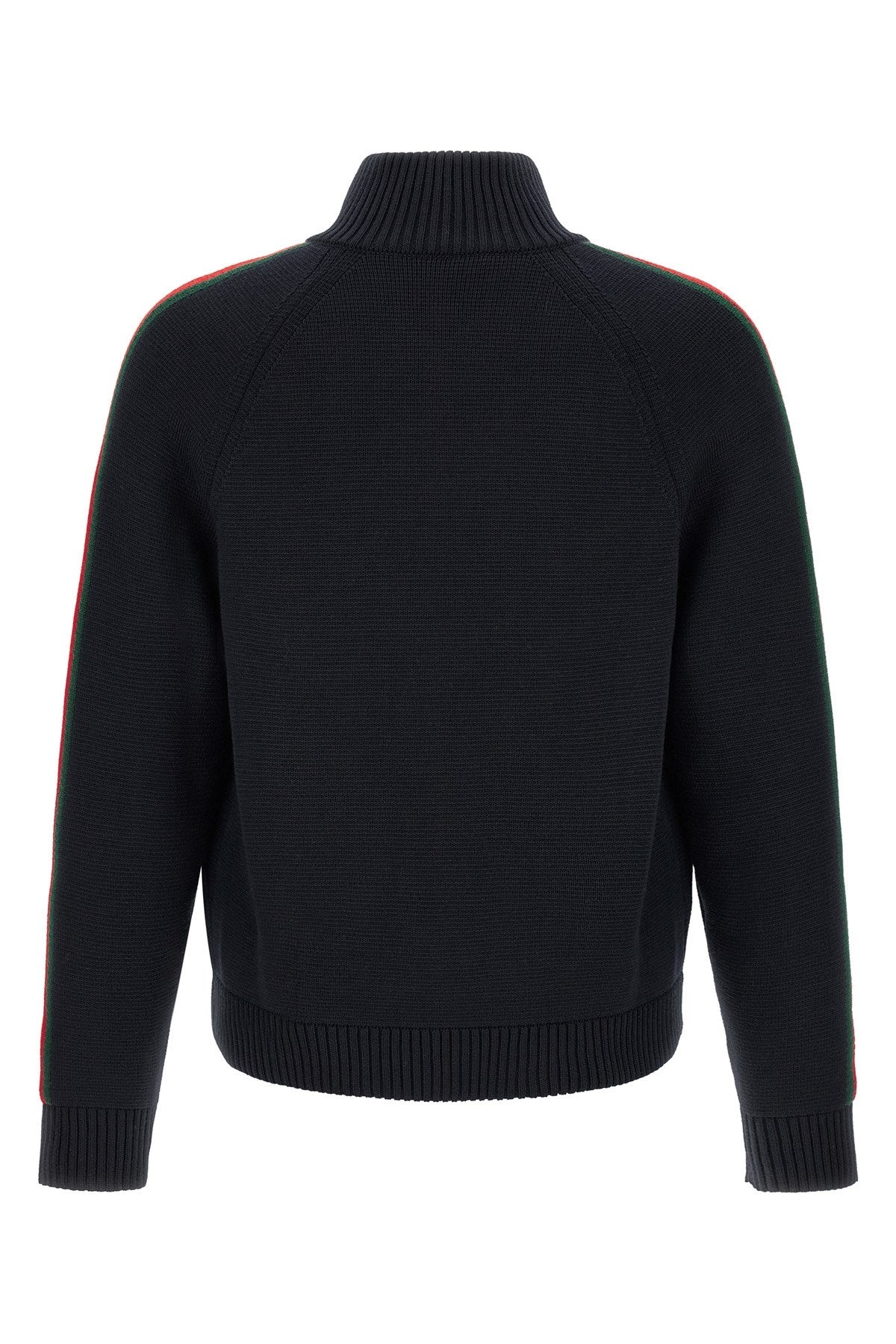 Gucci Men's Web Ribbon Knitted Jacket in Blue