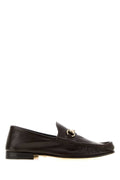 Gucci Men's Leather Horsebit Slippers in Brown - view 1