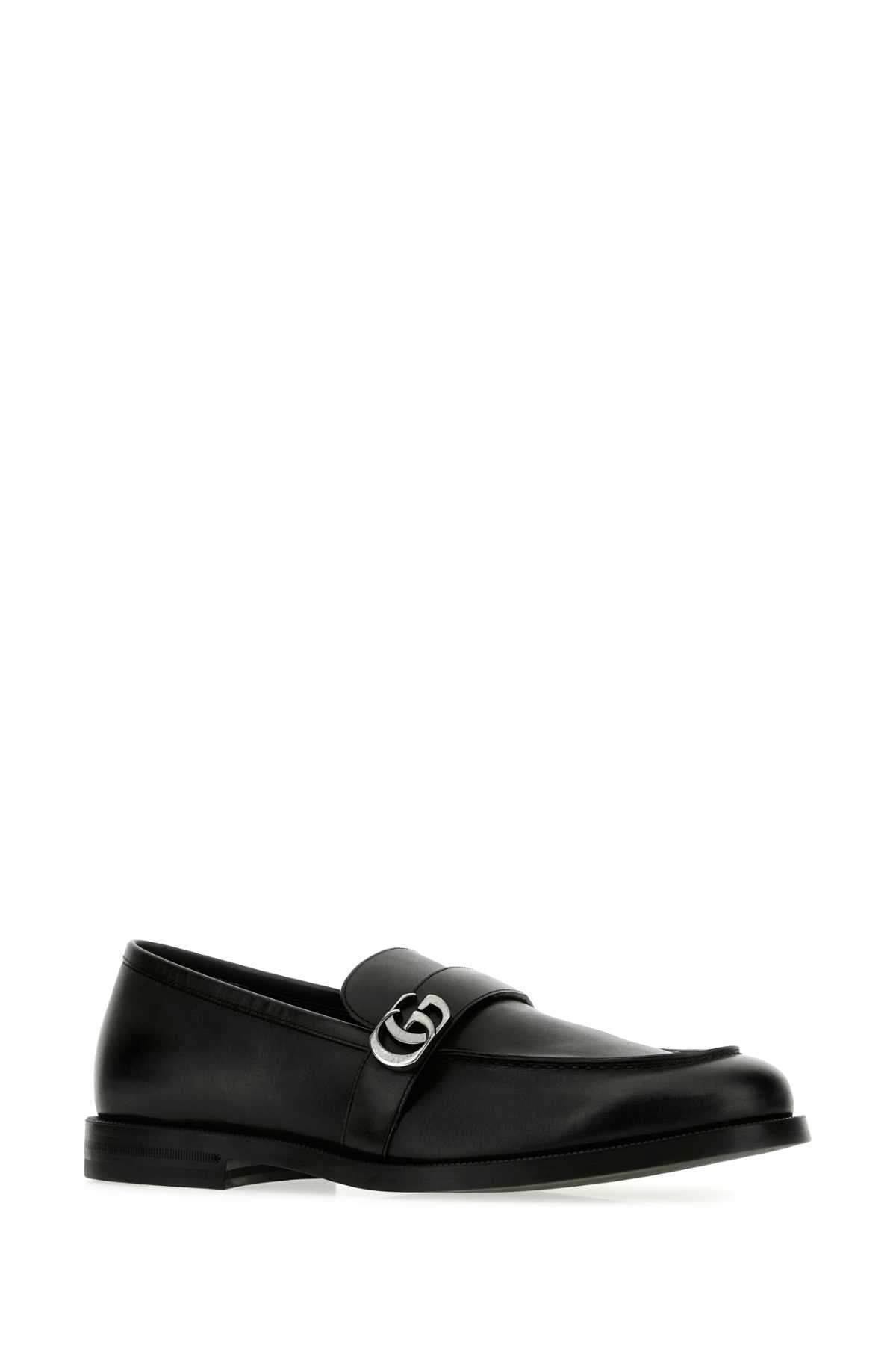 Gucci Men's Leather Horsebit Moccasins in Black - view 2