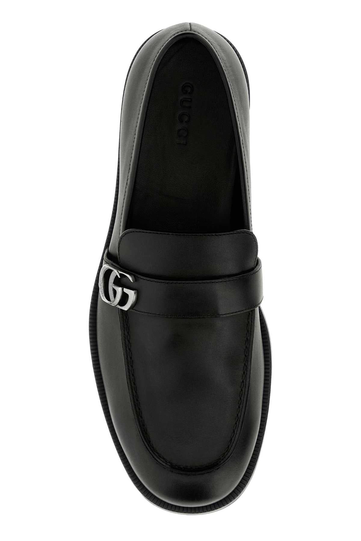 Gucci Men's Leather Horsebit Moccasins in Black - view 3