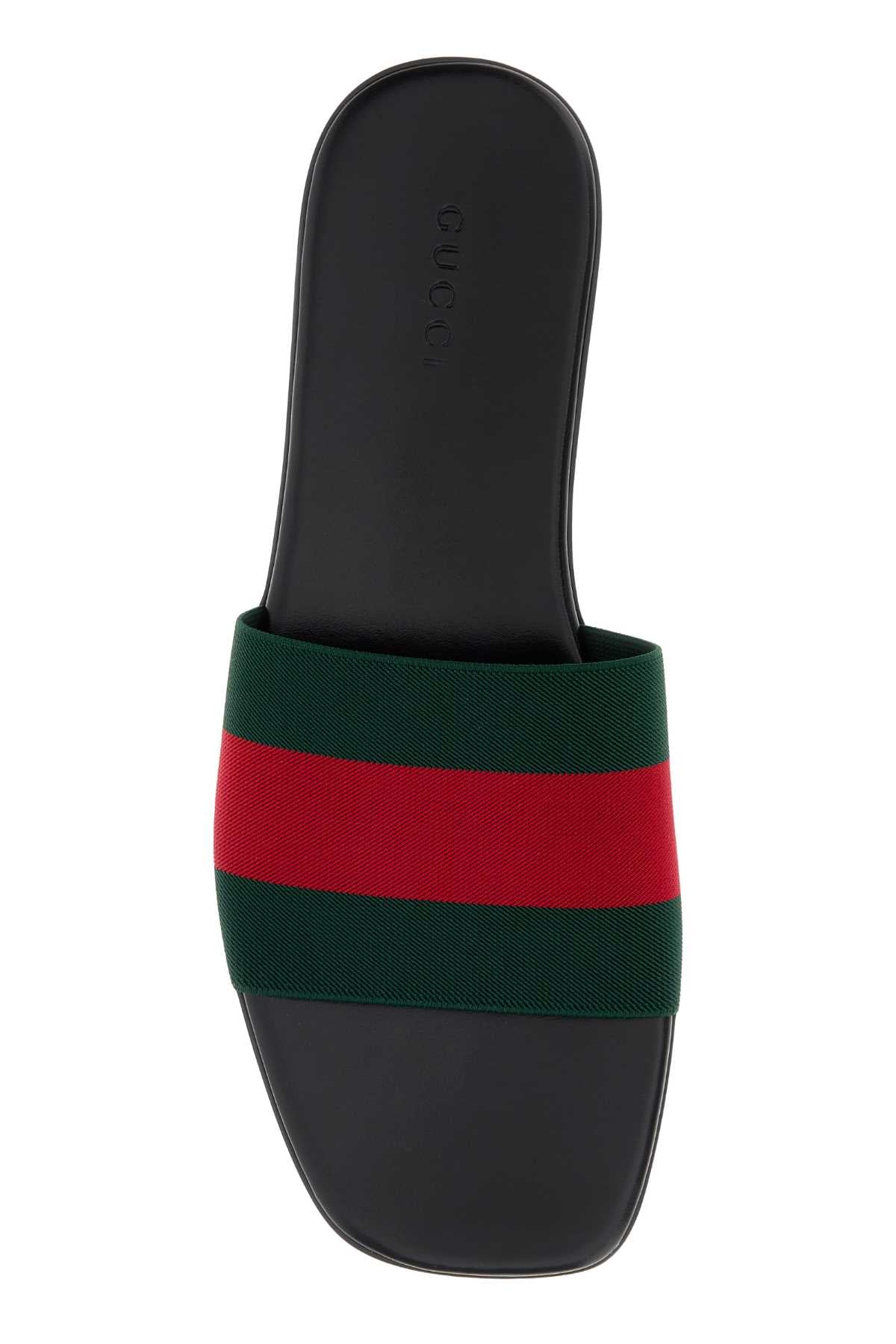 Gucci Men's Fabric Web Slides in Black - view 3
