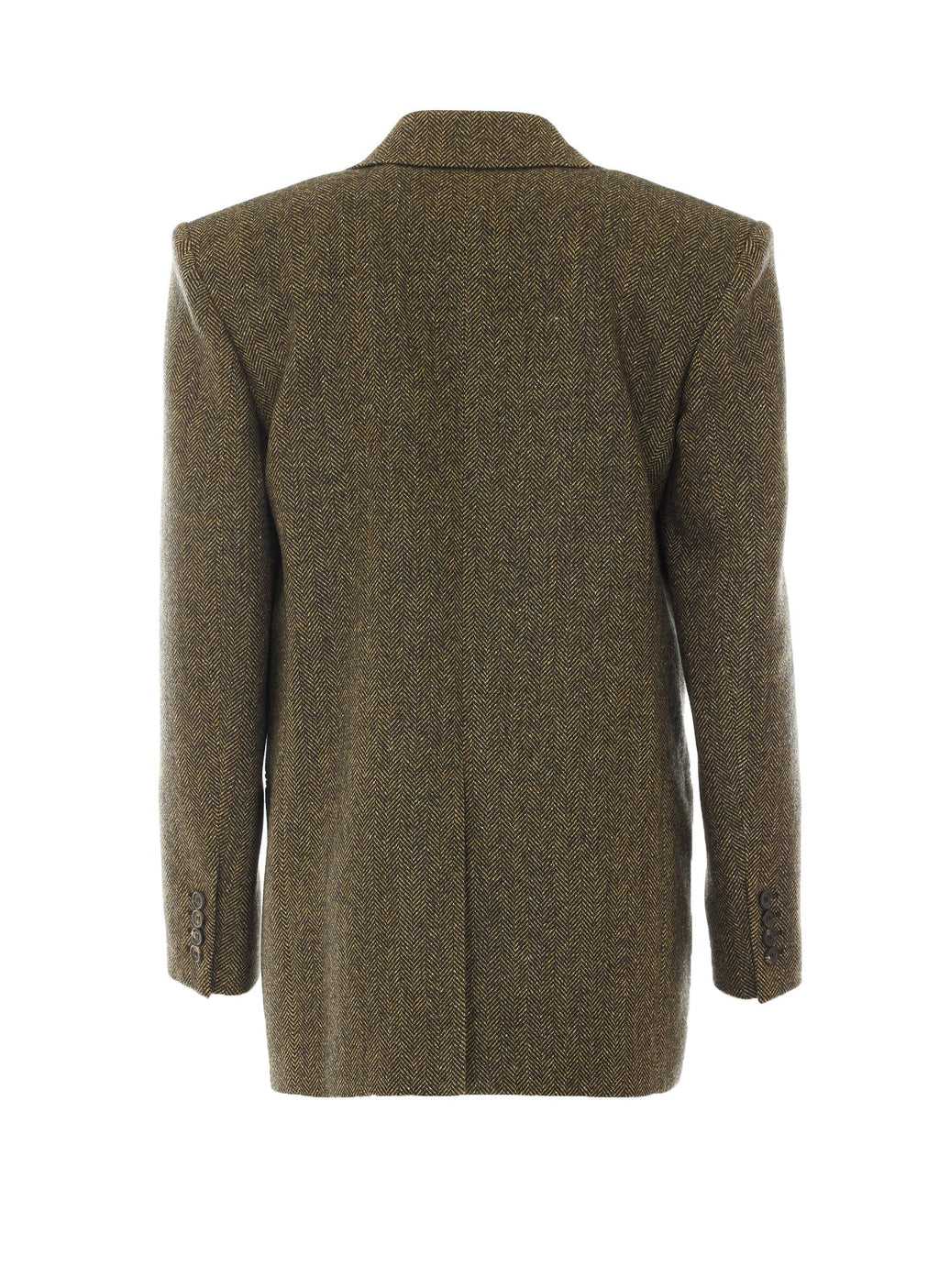 Saint Laurent Women's Herringbone Fabric Double in Brown - view 3
