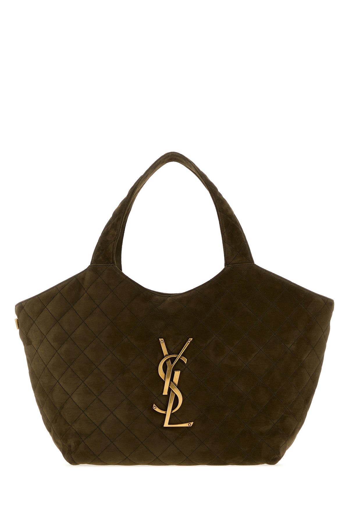 Saint Laurent Women's Icare Suede Shopping Bag in Light Musk