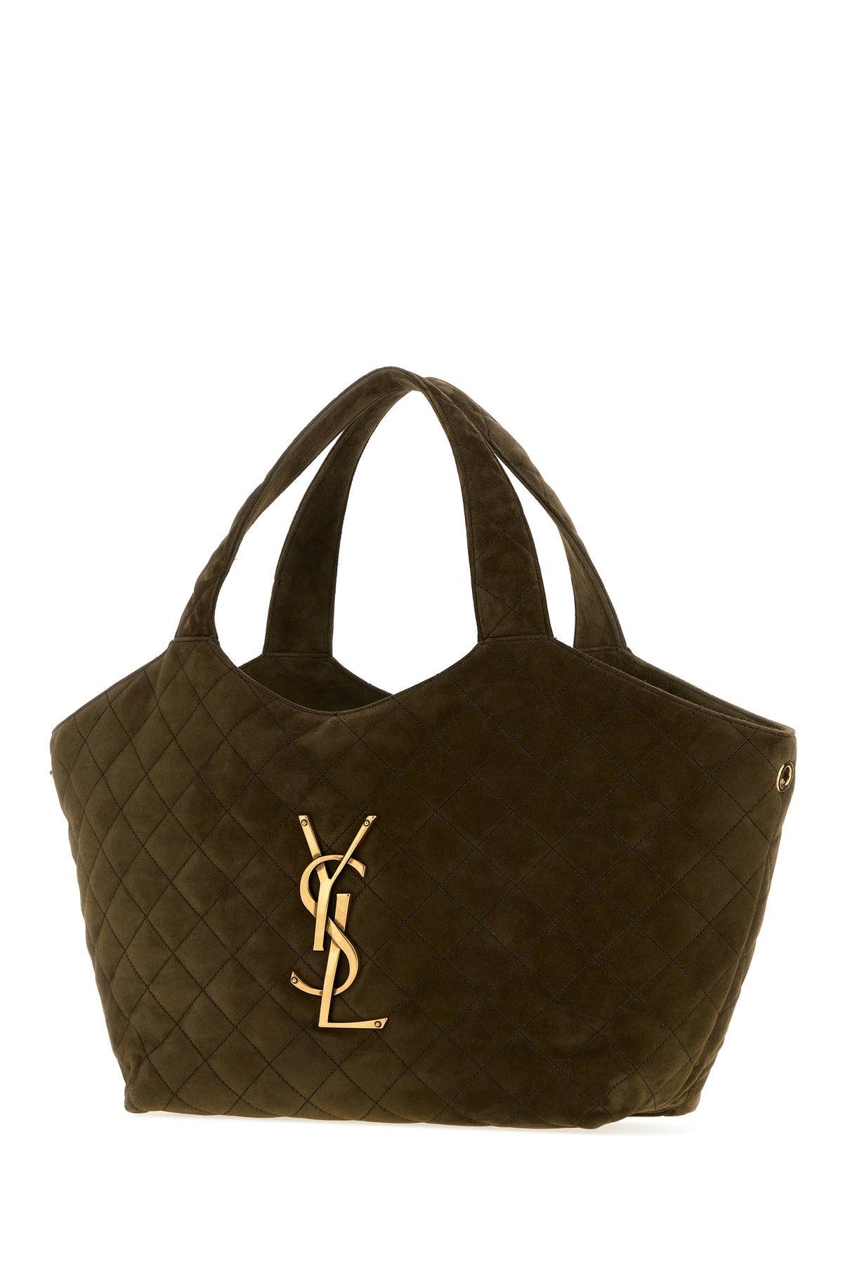 Saint Laurent Women's Icare Suede Shopping Bag in Light Musk
