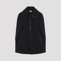 Bottega Veneta Women's Wool Cashmere Cape in Midnight Blue - view 1