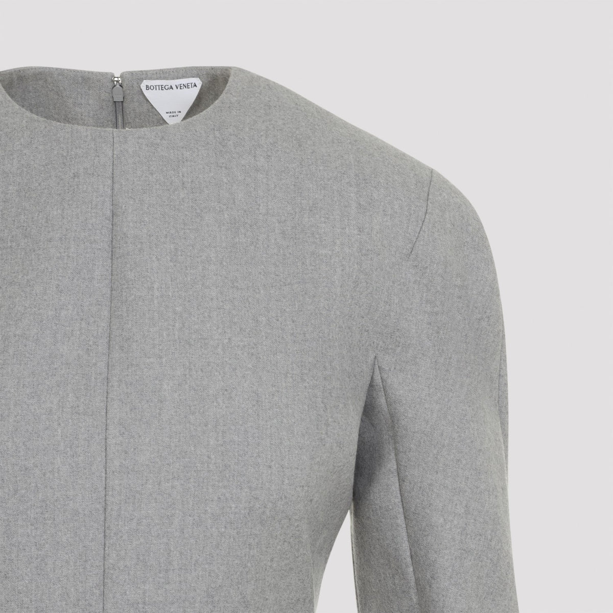 Bottega Veneta Women's Compact Wool Mini Dress in Grey - view 5