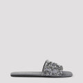 Miu Miu Women's Embellished Silk Wool Sandals in Grey - view 1