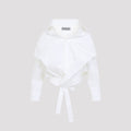 Balenciaga Women's Off Shoulder Cotton Shirt in White - view 1