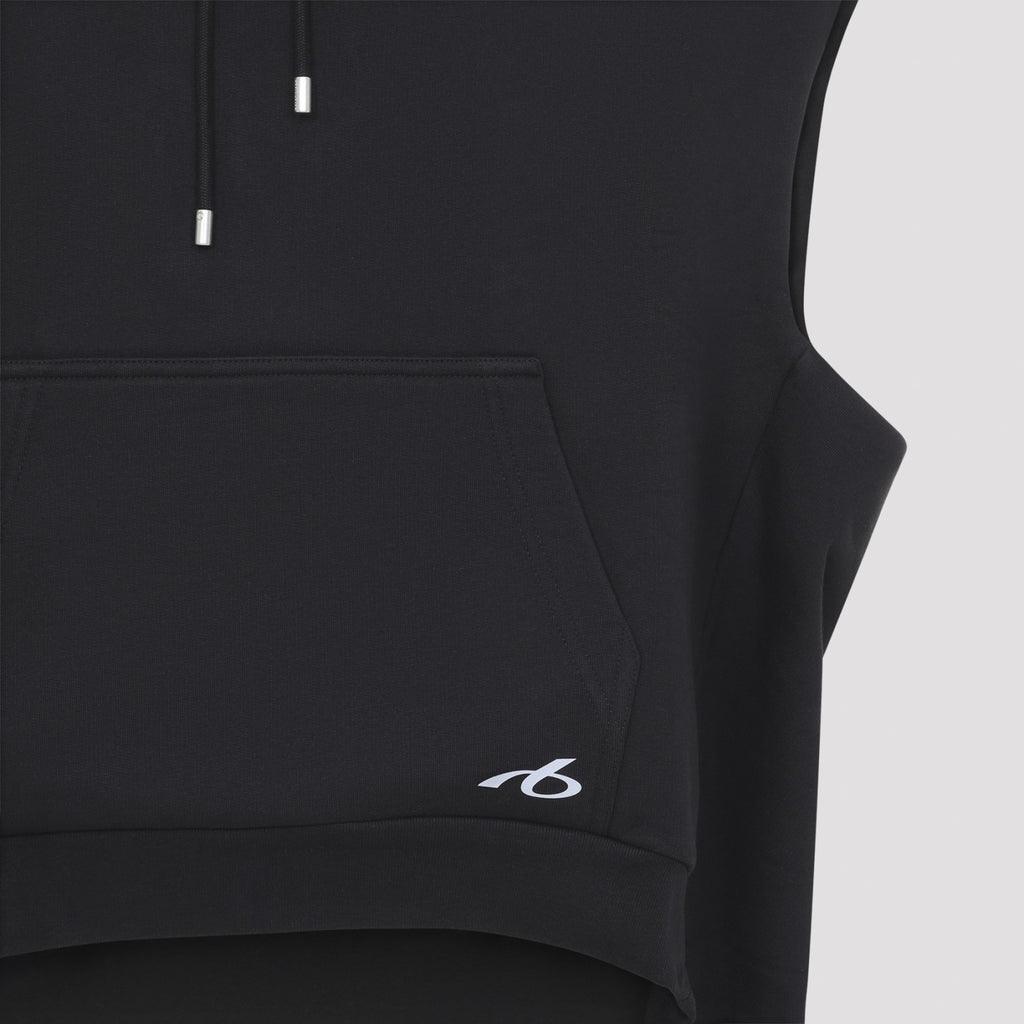 Balenciaga Men's Sleeveless Regular Hoodie in Black - view 4