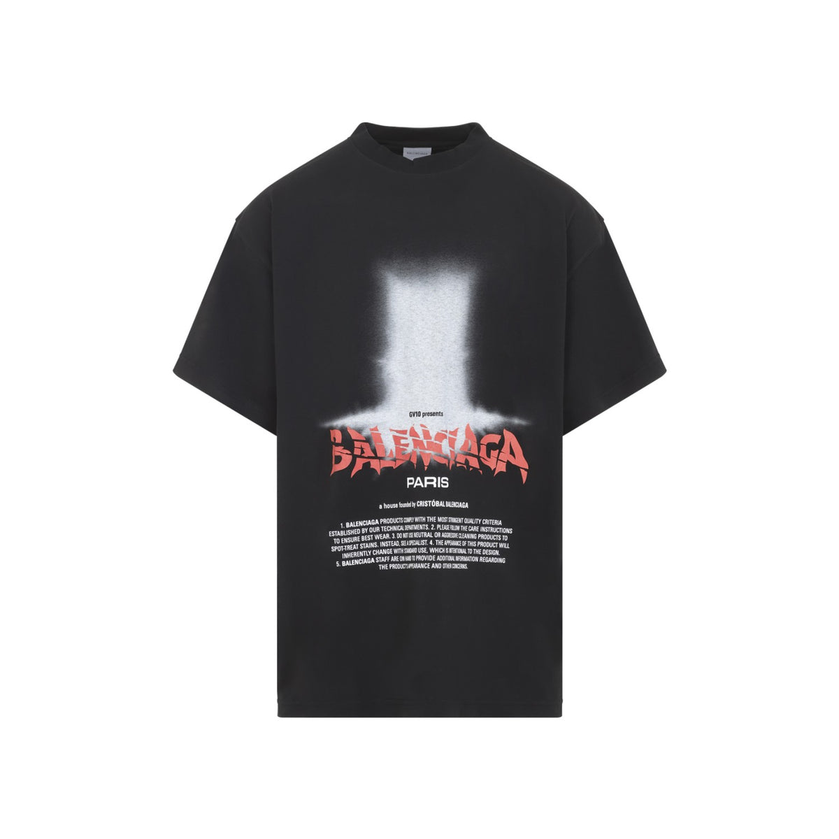 Balenciaga Men's Oversized T-Shirt in Black - view 2