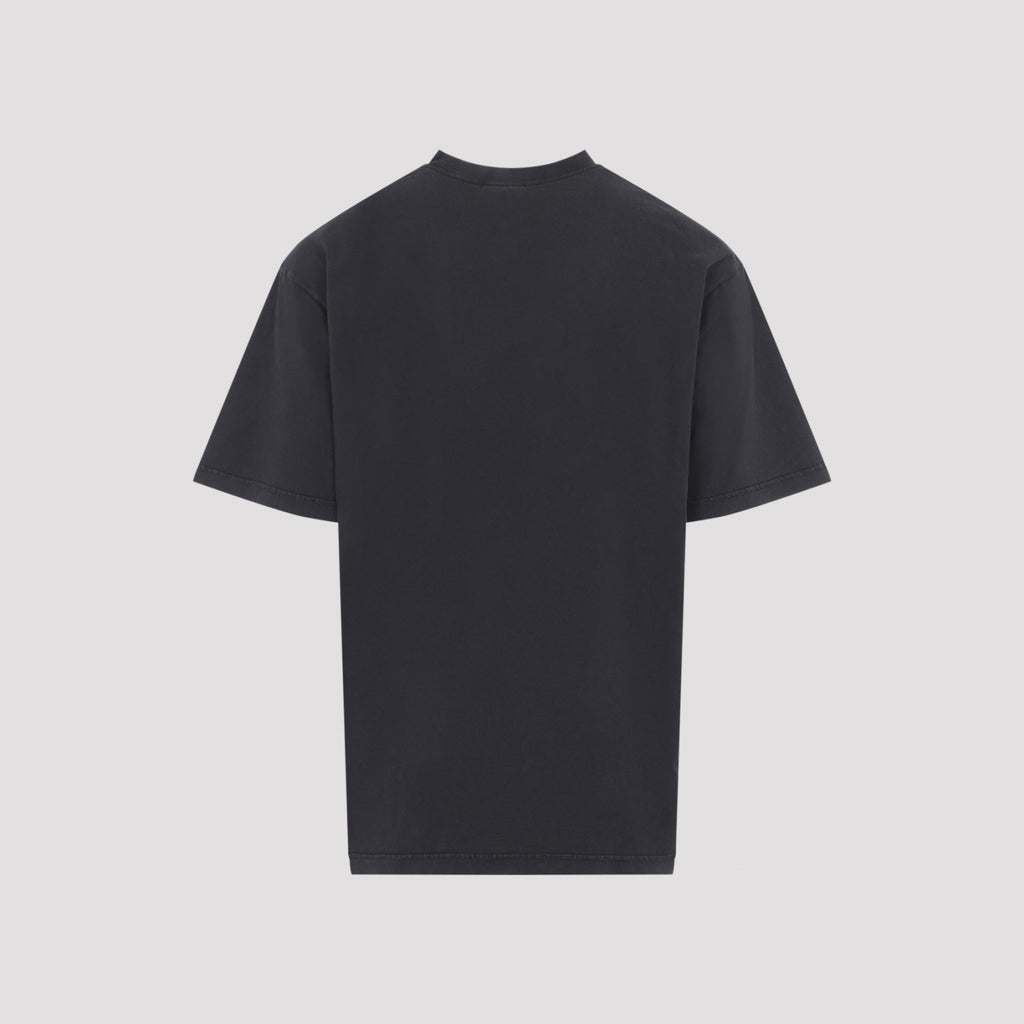 Balenciaga Men's Medium Fit T-Shirt in Faded Washed Black - view 3