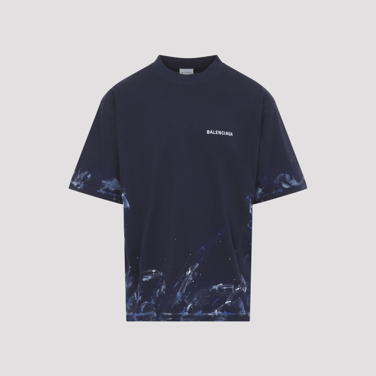 Balenciaga Men's Medium Fit T-Shirt in Navy - view 1