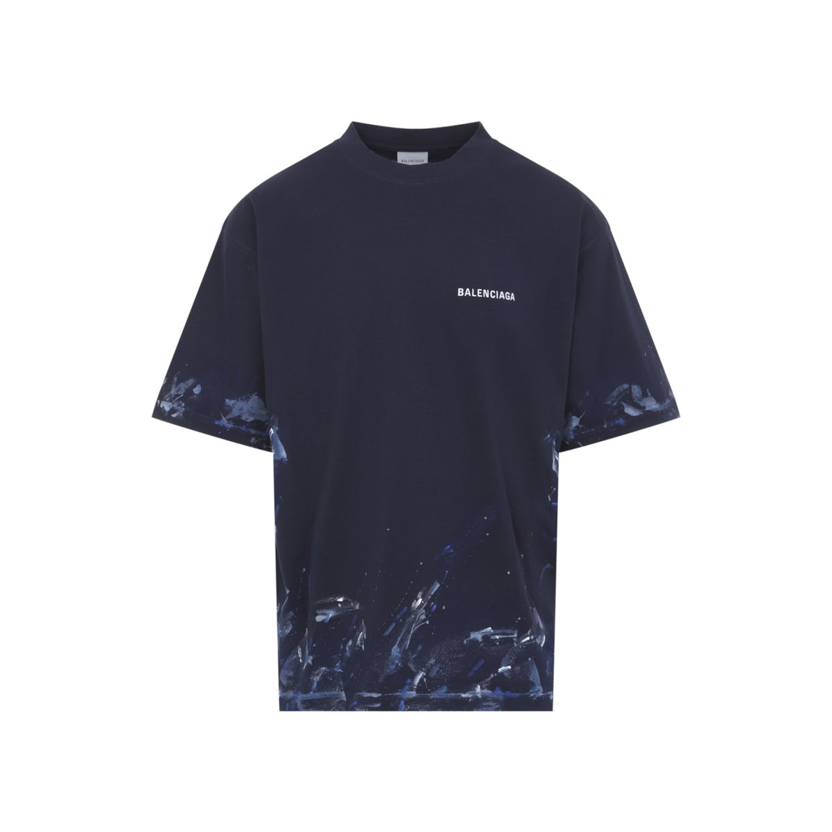 Balenciaga Men's Medium Fit T-Shirt in Navy - view 2