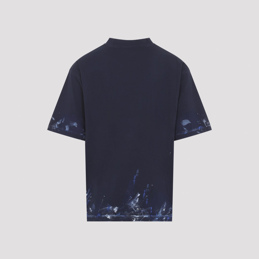 Balenciaga Men's Medium Fit T-Shirt in Navy - view 3