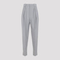 Bottega Veneta Women's Compact Wool Pants in Sterling - view 1