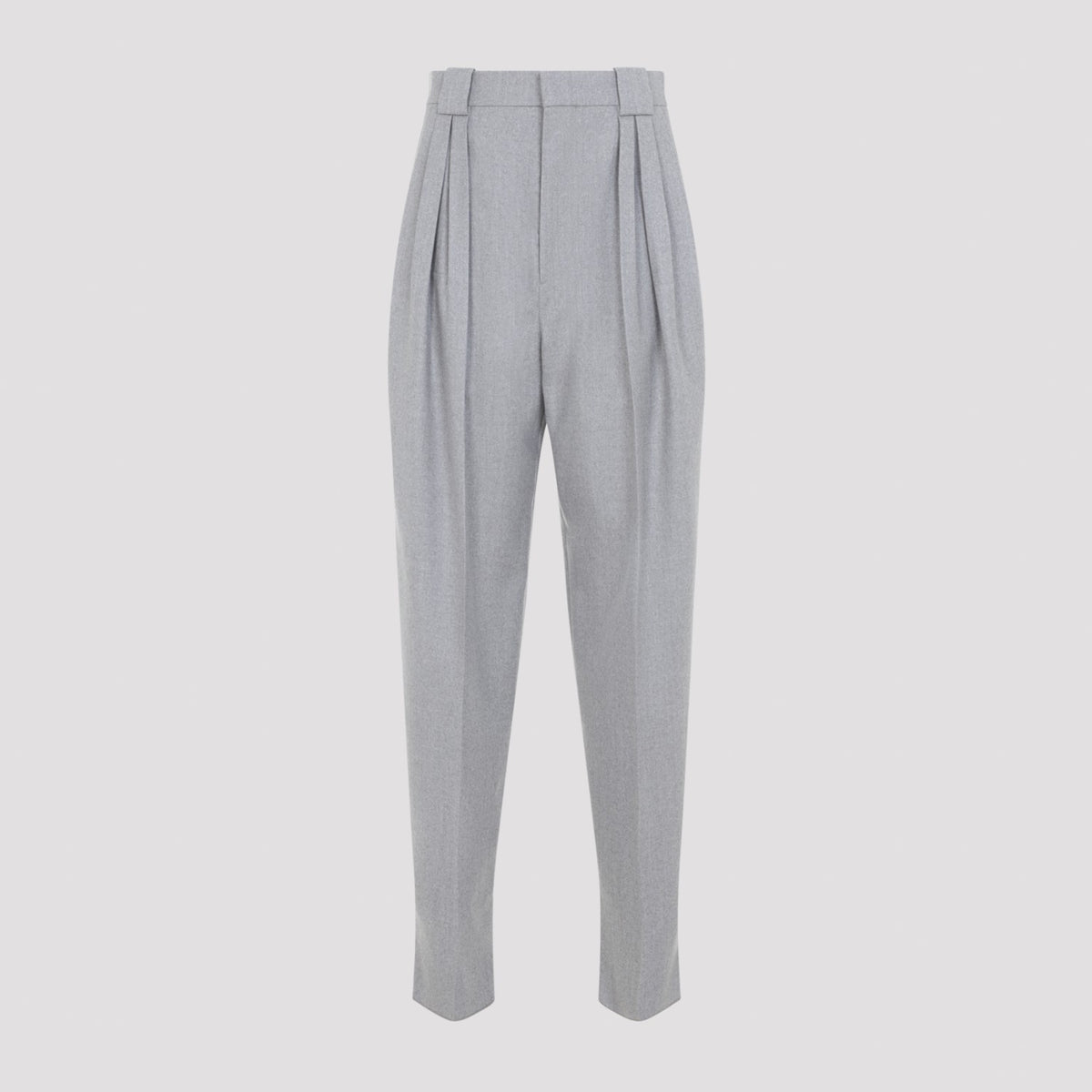 Bottega Veneta Women's Compact Wool Pants in Sterling - view 1