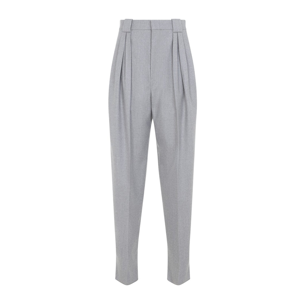 Bottega Veneta Women's Compact Wool Pants in Sterling - view 2