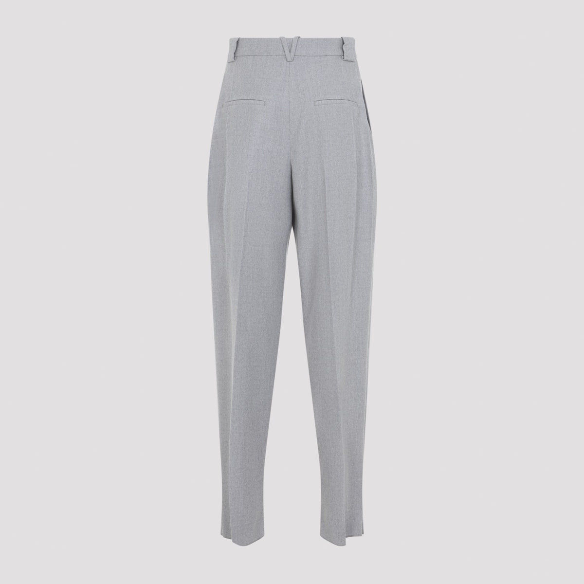 Bottega Veneta Women's Compact Wool Pants in Sterling - view 3