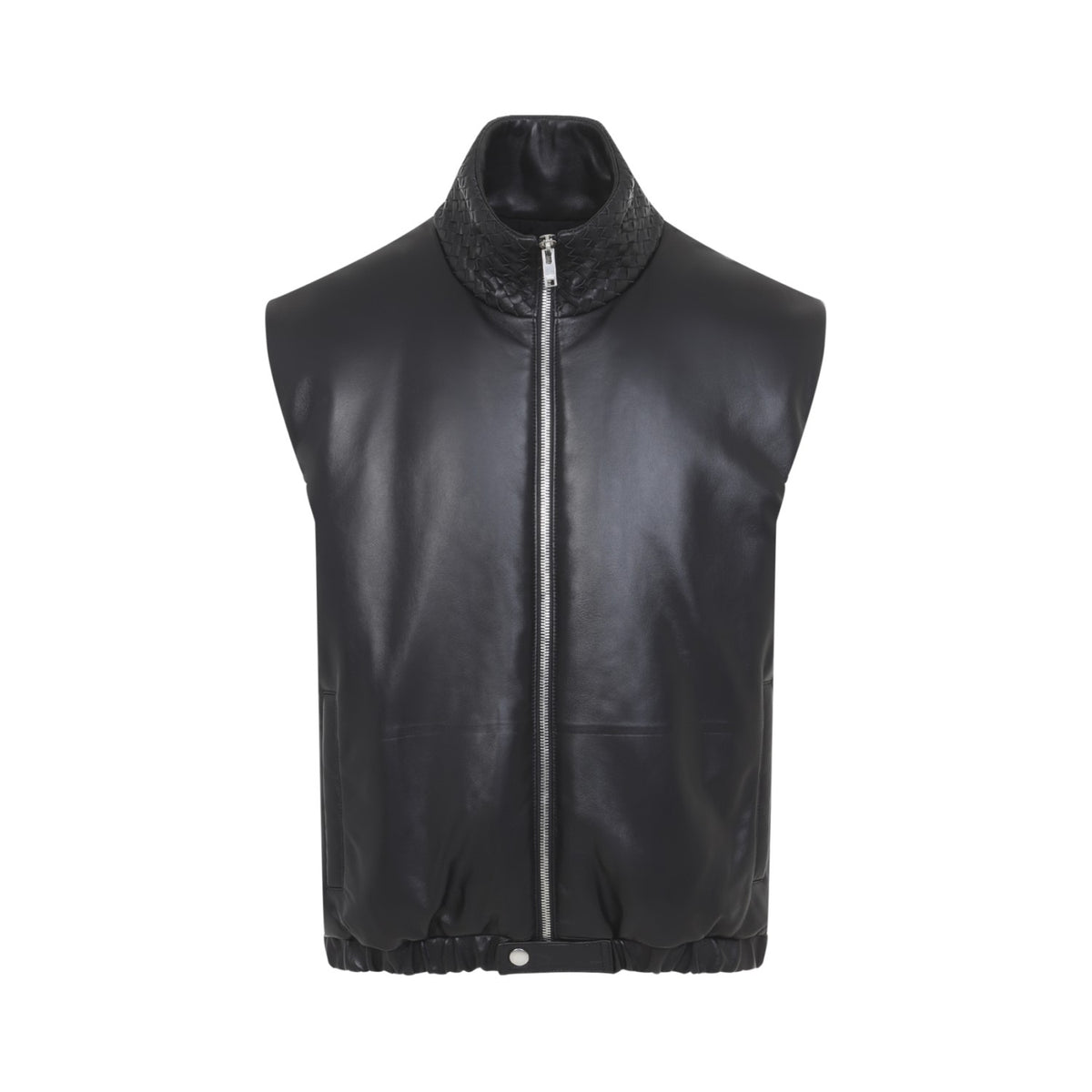 Bottega Veneta Men's Lambskin Vest in Double Black - view 2