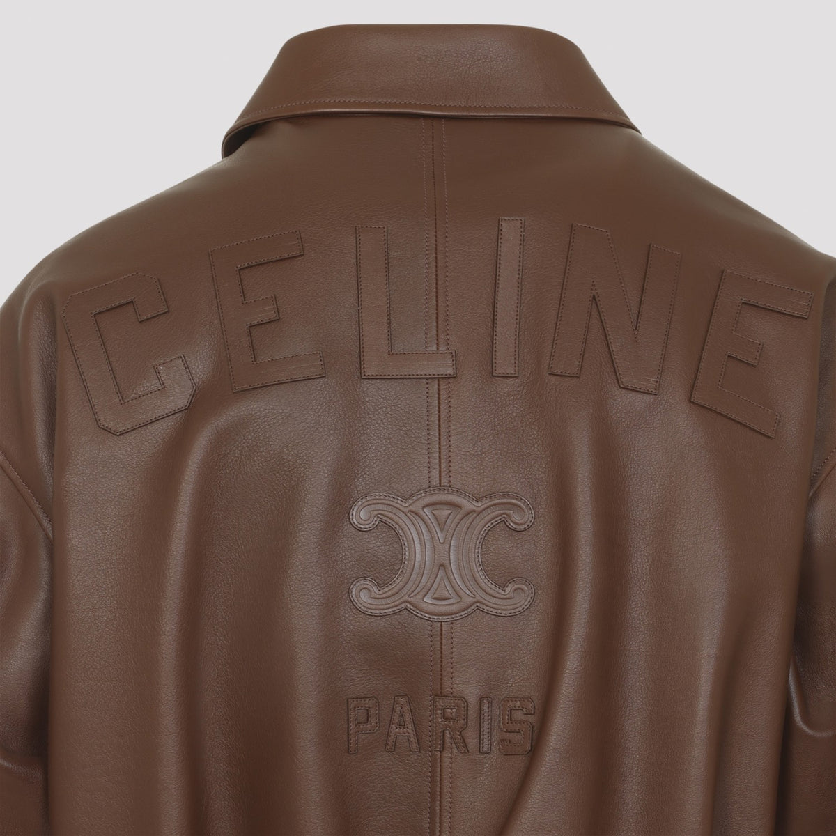 Celine Men's Leather Teddy Jacket in Brown - view 5