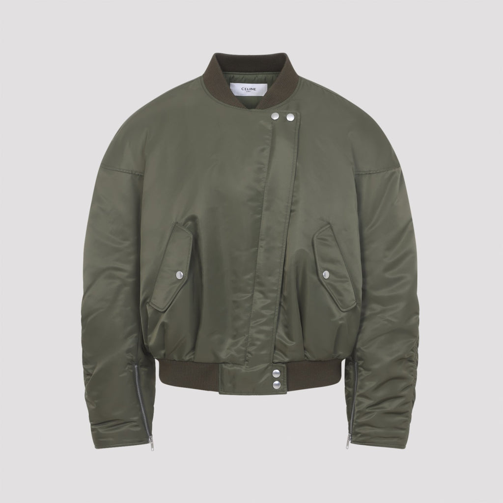 Celine Men's Polyamide Bomber Jacket in Khaki - view 1