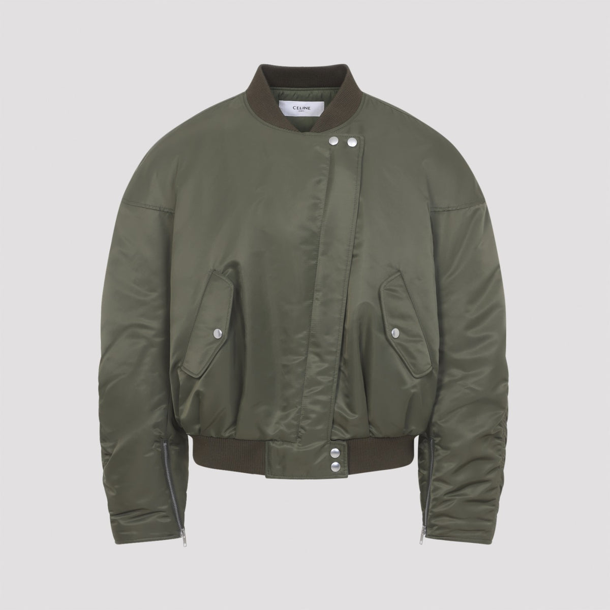 Celine Men's Polyamide Bomber Jacket in Khaki - view 1