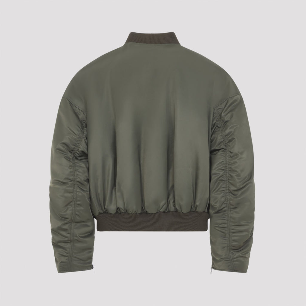 Celine Men's Polyamide Bomber Jacket in Khaki - view 2