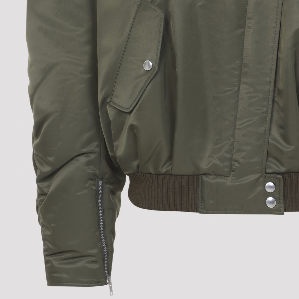 Celine Men's Polyamide Bomber Jacket in Khaki - view 3