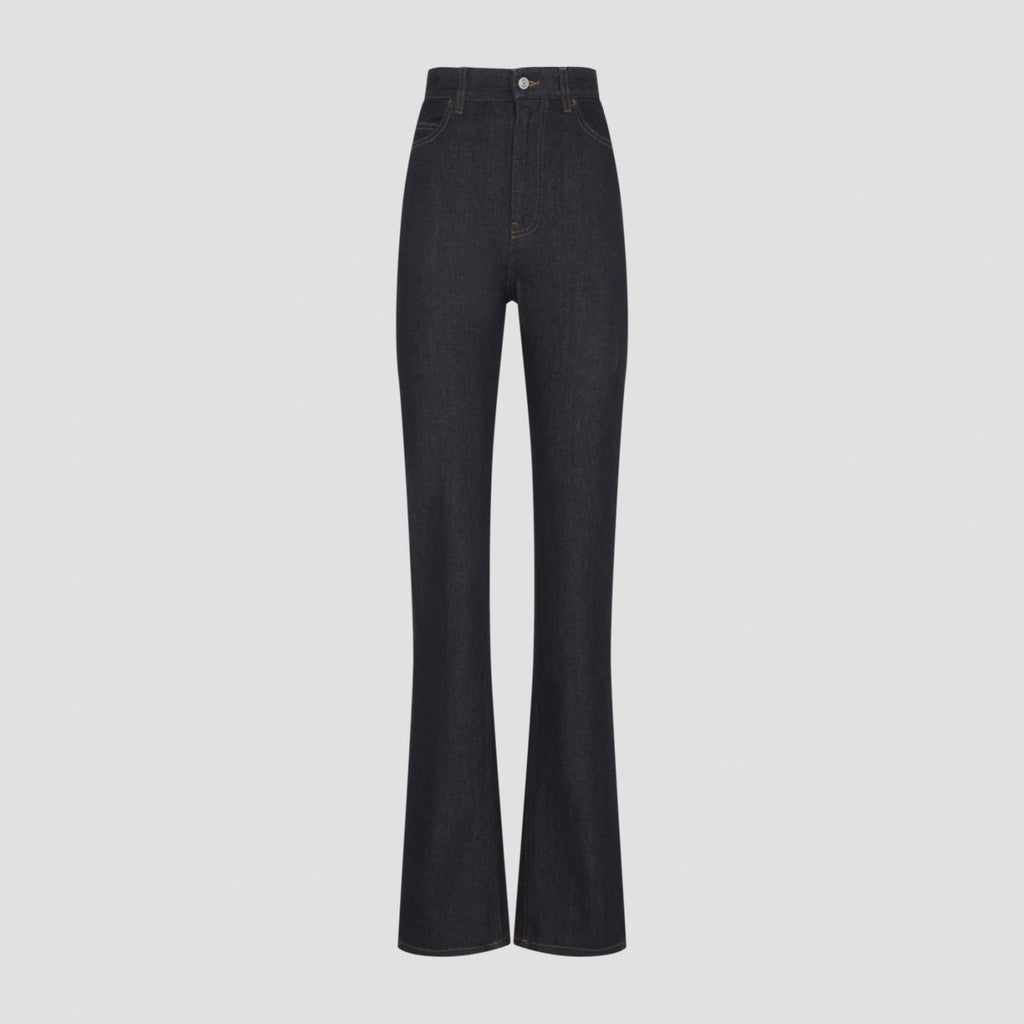 Balenciaga Women's High Waist Slim Jeans in Raw Indigo - view 1