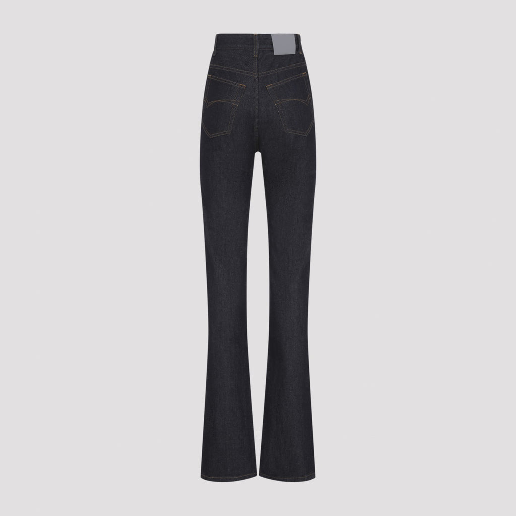 Balenciaga Women's High Waist Slim Jeans in Raw Indigo - view 3