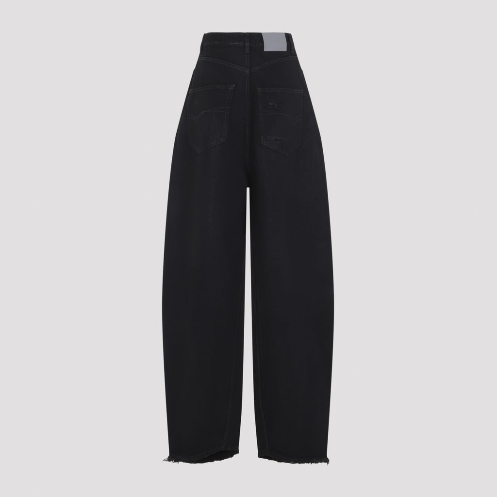 Balenciaga Women's Barrel Twisted Jeans in Vintage Black - view 3