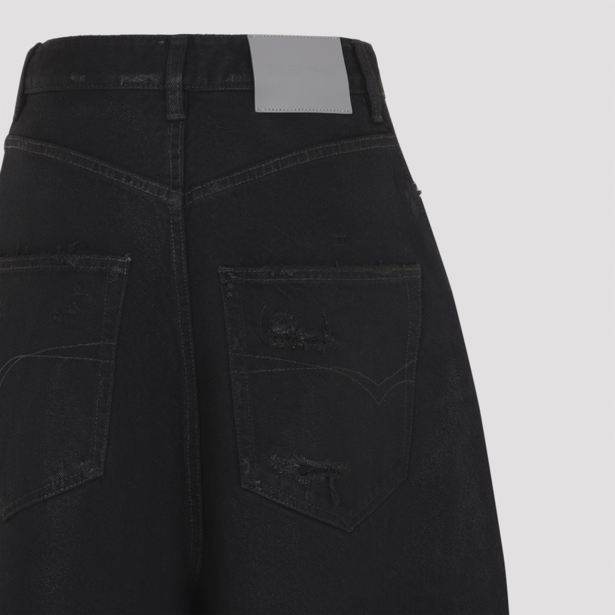 Balenciaga Women's Barrel Twisted Jeans in Vintage Black - view 4