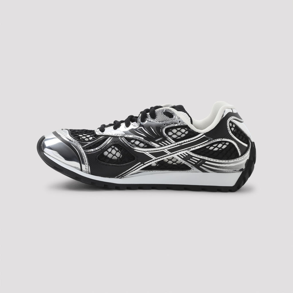 Bottega Veneta Women's Orbit Bv Sneakers in Black Silver - view 4
