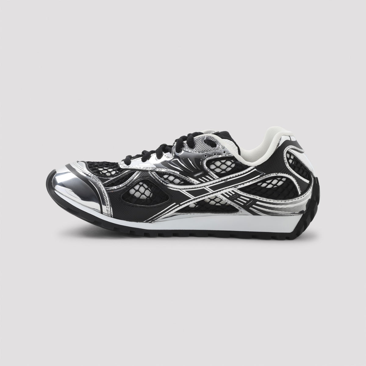 Bottega Veneta Women's Orbit Bv Sneakers in Black Silver - view 4