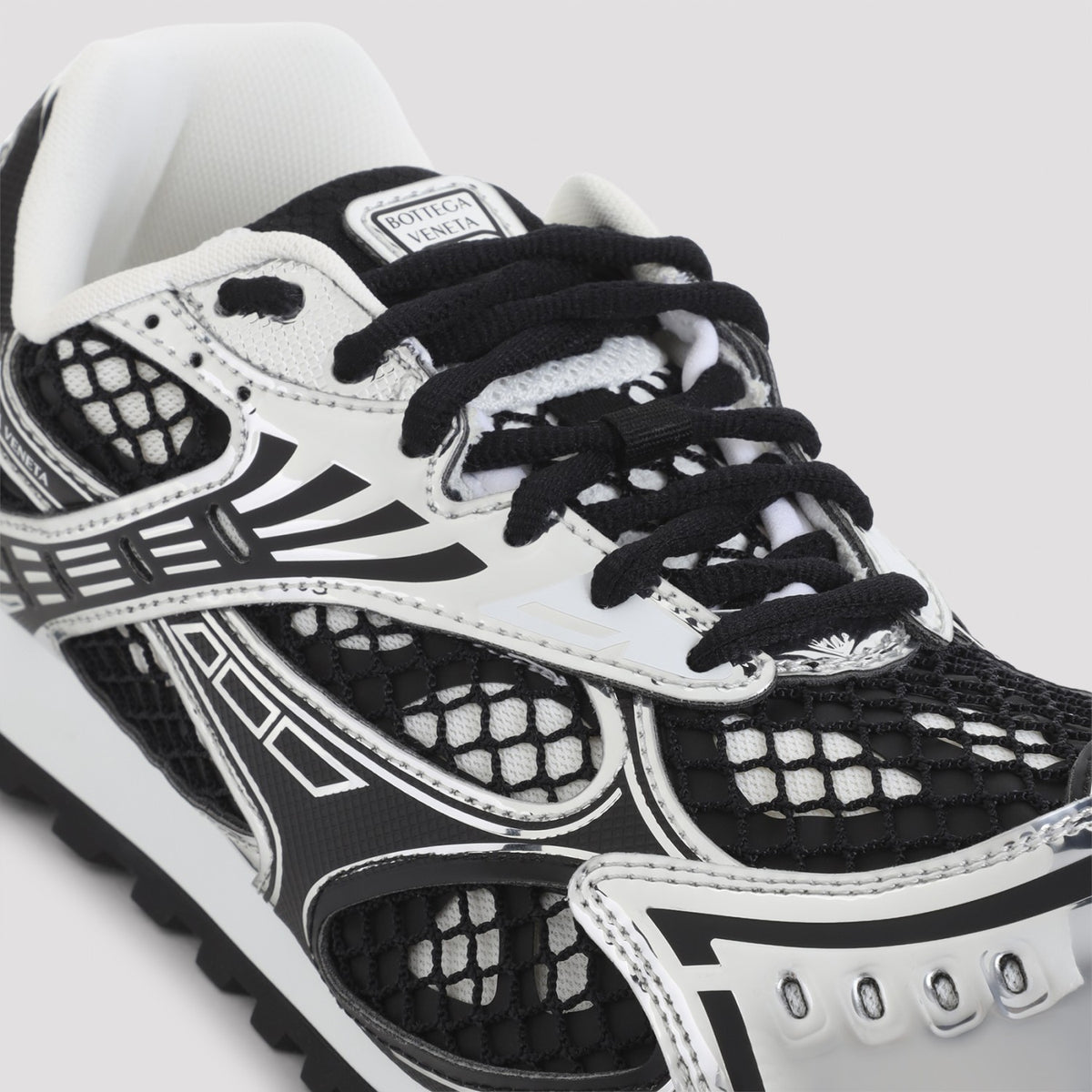 Bottega Veneta Women's Orbit Bv Sneakers in Black Silver - view 6