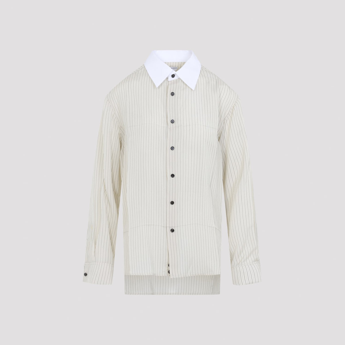 Bottega Veneta Women's Striped Viscose Shirt in Parchment - view 1