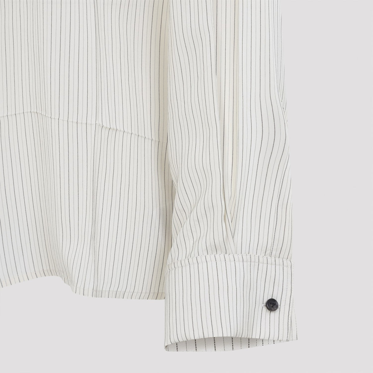 Bottega Veneta Women's Striped Viscose Shirt in Parchment - view 5