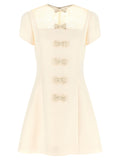 Valentino Garavani Women's Wool Silk Bow Mini Dress in White