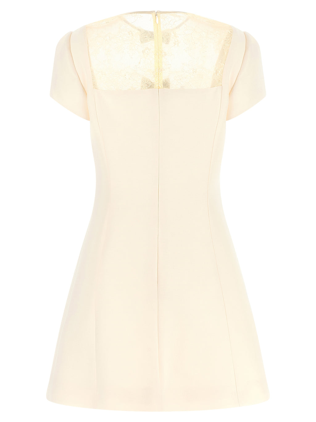 Valentino Garavani Women's Wool Silk Bow Mini Dress in White