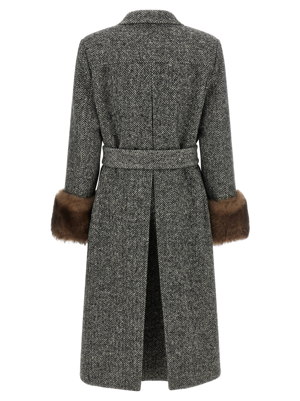Valentino Garavani Women's Mossi Wool Coat in White/Black